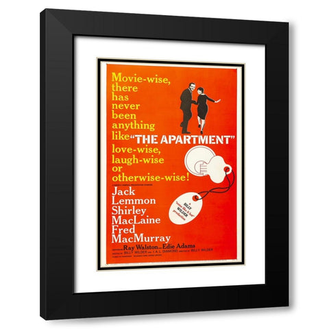 The Apartment-1960 Black Modern Wood Framed Art Print with Double Matting by Vintage Hollywood Archive