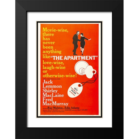 The Apartment-1960 Black Modern Wood Framed Art Print with Double Matting by Vintage Hollywood Archive