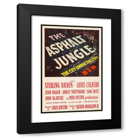 The Asphalt Jungle-1950 Black Modern Wood Framed Art Print with Double Matting by Vintage Hollywood Archive