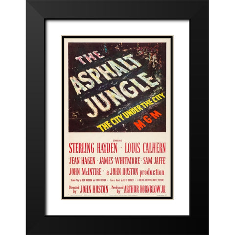 The Asphalt Jungle-1950 Black Modern Wood Framed Art Print with Double Matting by Vintage Hollywood Archive