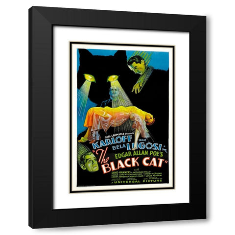 The Black Cat-1934 Black Modern Wood Framed Art Print with Double Matting by Vintage Hollywood Archive