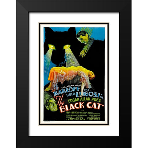 The Black Cat-1934 Black Modern Wood Framed Art Print with Double Matting by Vintage Hollywood Archive