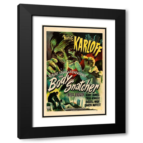 The Body Snatcher-1945 Black Modern Wood Framed Art Print with Double Matting by Vintage Hollywood Archive