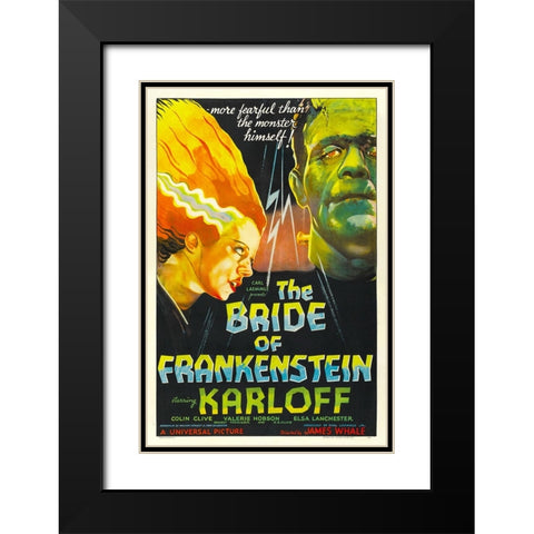 The Bride of Frankenstein-1935 Black Modern Wood Framed Art Print with Double Matting by Vintage Hollywood Archive