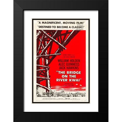 The Bridge on the River Kwai Black Modern Wood Framed Art Print with Double Matting by Vintage Hollywood Archive