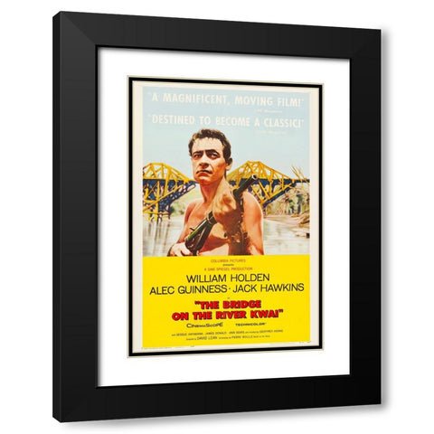 The Bridge on the River Kwai-1958 Black Modern Wood Framed Art Print with Double Matting by Vintage Hollywood Archive
