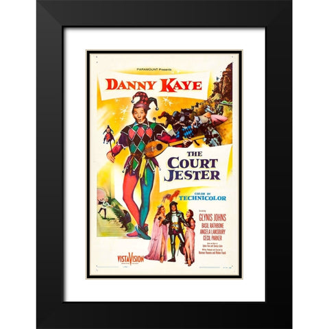The Court Jester-1955 Black Modern Wood Framed Art Print with Double Matting by Vintage Hollywood Archive