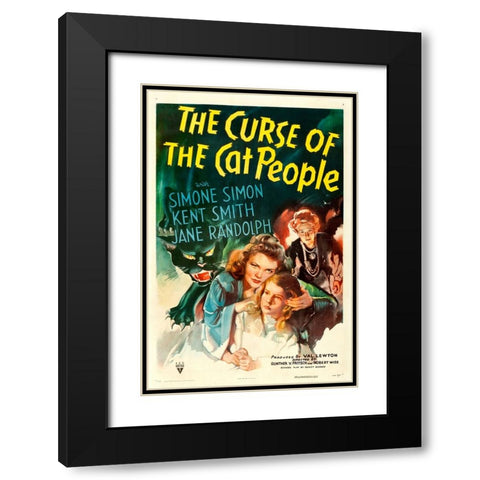 The Curse of the Cat People-1943 Black Modern Wood Framed Art Print with Double Matting by Vintage Hollywood Archive
