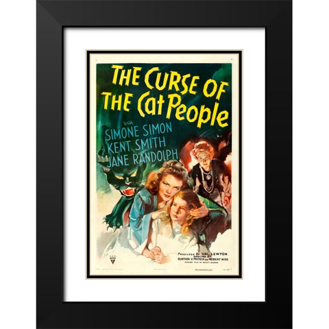 The Curse of the Cat People-1943 Black Modern Wood Framed Art Print with Double Matting by Vintage Hollywood Archive