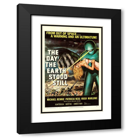 The Day the Earth Stood Still-1951 Black Modern Wood Framed Art Print with Double Matting by Vintage Hollywood Archive