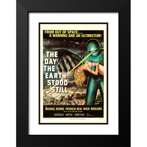 The Day the Earth Stood Still-1951 Black Modern Wood Framed Art Print with Double Matting by Vintage Hollywood Archive