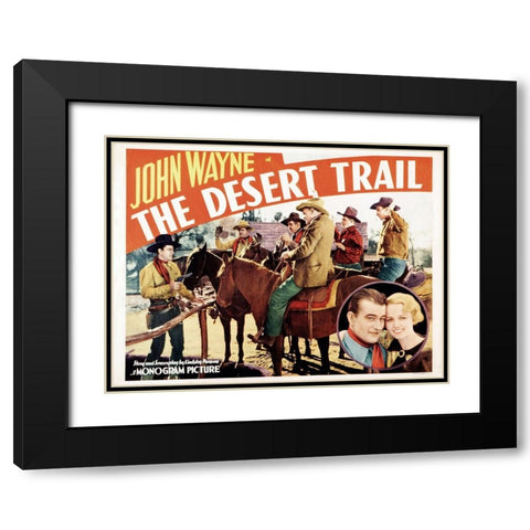 The Desert Trail-1935 Black Modern Wood Framed Art Print with Double Matting by Vintage Hollywood Archive