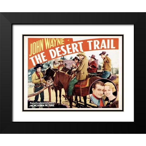 The Desert Trail-1935 Black Modern Wood Framed Art Print with Double Matting by Vintage Hollywood Archive