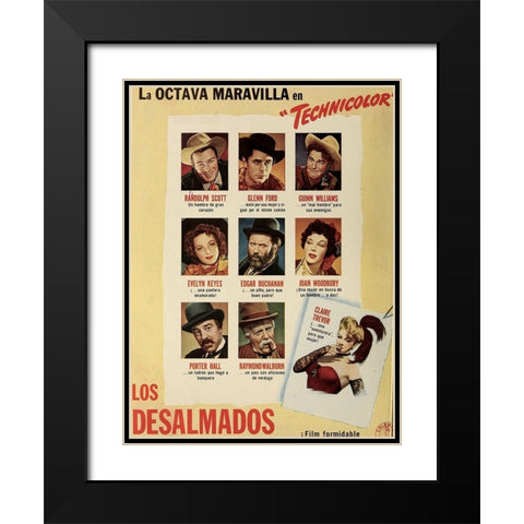 The Desperadoes-1943 Black Modern Wood Framed Art Print with Double Matting by Vintage Hollywood Archive