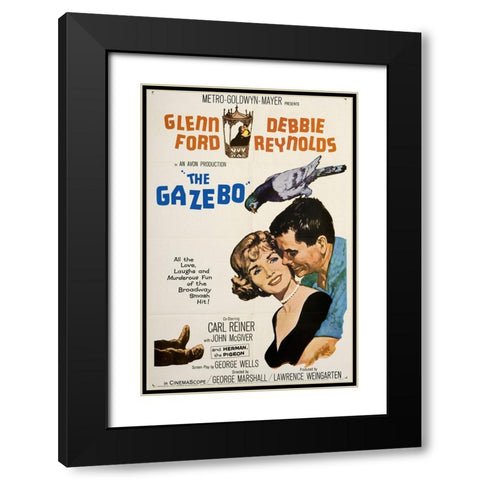 The Gazebo Black Modern Wood Framed Art Print with Double Matting by Vintage Hollywood Archive