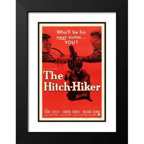 The Hitch Hiker-1953 Black Modern Wood Framed Art Print with Double Matting by Vintage Hollywood Archive