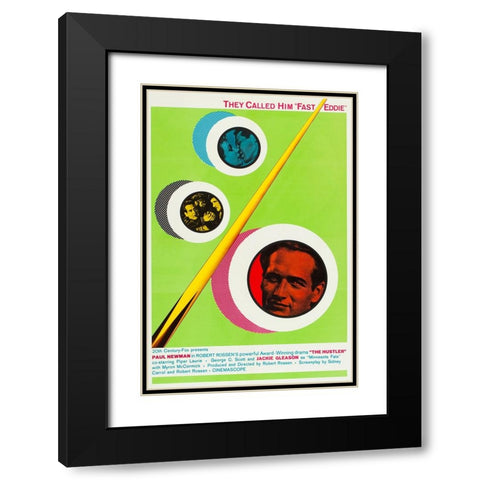 The Hustler-1961 Black Modern Wood Framed Art Print with Double Matting by Vintage Hollywood Archive