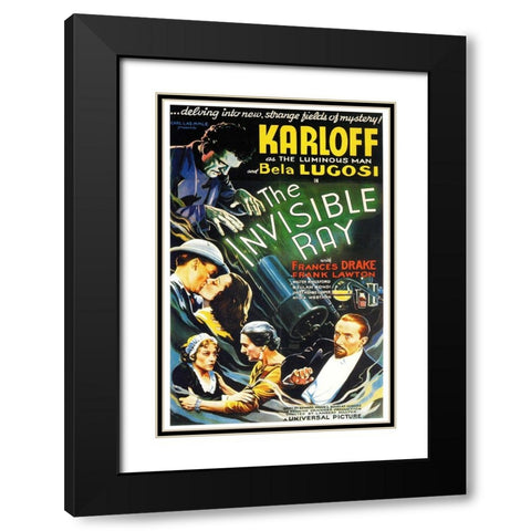 The invisible Ray-1936 Black Modern Wood Framed Art Print with Double Matting by Vintage Hollywood Archive