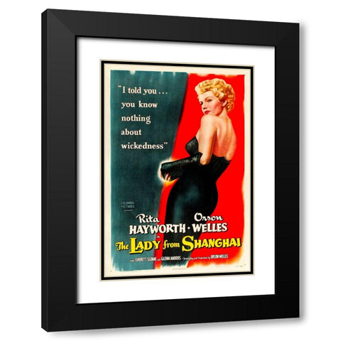 The Lady from Shanghai-1947 Black Modern Wood Framed Art Print with Double Matting by Vintage Hollywood Archive