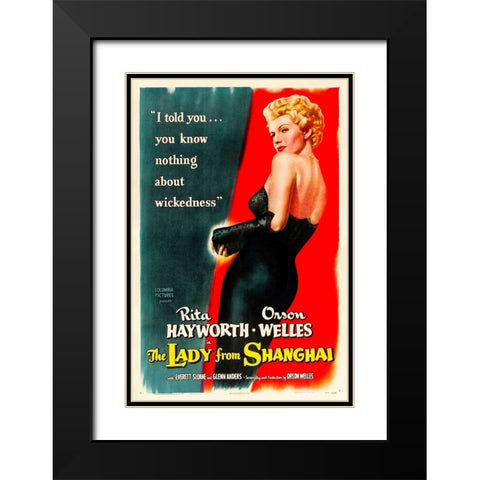 The Lady from Shanghai-1947 Black Modern Wood Framed Art Print with Double Matting by Vintage Hollywood Archive