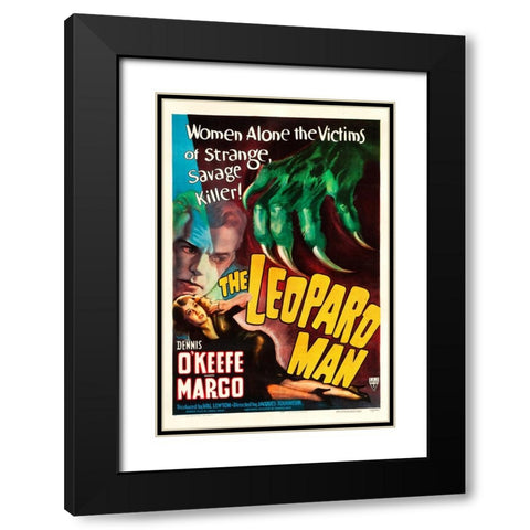 The Leopard Man-1943 Black Modern Wood Framed Art Print with Double Matting by Vintage Hollywood Archive