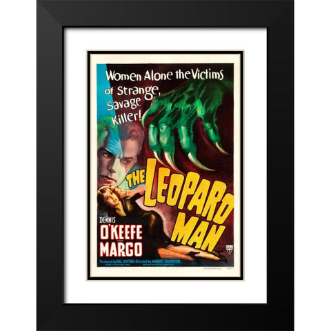 The Leopard Man-1943 Black Modern Wood Framed Art Print with Double Matting by Vintage Hollywood Archive