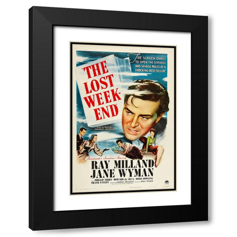 The Lost Weekend-1945 Black Modern Wood Framed Art Print with Double Matting by Vintage Hollywood Archive