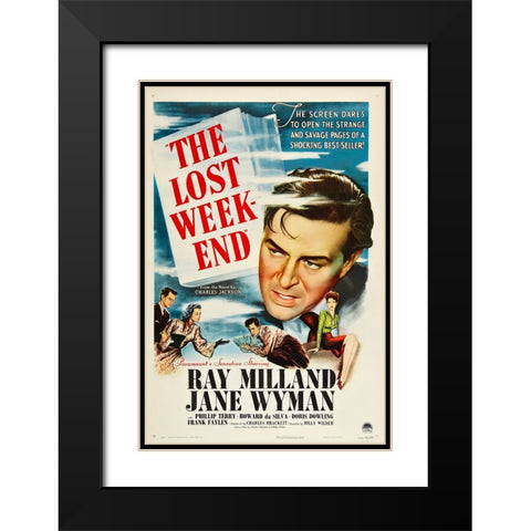 The Lost Weekend-1945 Black Modern Wood Framed Art Print with Double Matting by Vintage Hollywood Archive