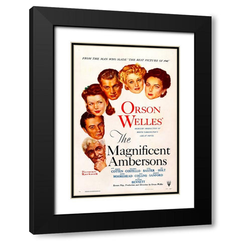 The Magnificent Ambersons-1942 Black Modern Wood Framed Art Print with Double Matting by Vintage Hollywood Archive