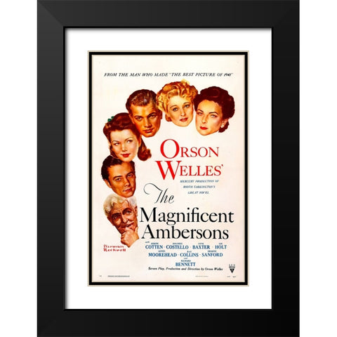 The Magnificent Ambersons-1942 Black Modern Wood Framed Art Print with Double Matting by Vintage Hollywood Archive
