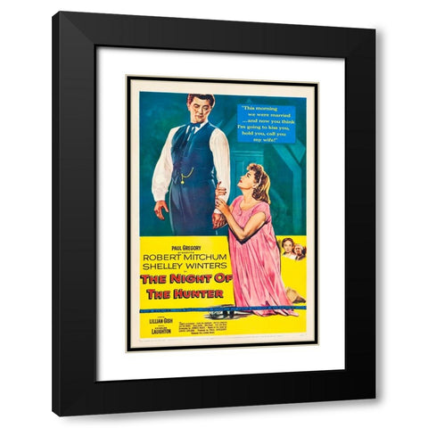 The Night of the Hunter-1955 Black Modern Wood Framed Art Print with Double Matting by Vintage Hollywood Archive