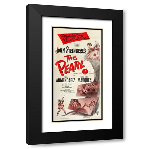 The Pearl-1948 Black Modern Wood Framed Art Print with Double Matting by Vintage Hollywood Archive
