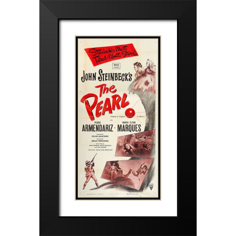 The Pearl-1948 Black Modern Wood Framed Art Print with Double Matting by Vintage Hollywood Archive