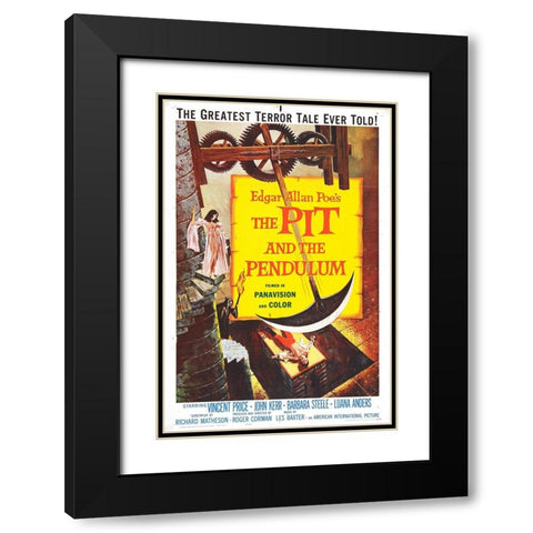 The Pit and the Pendulum-1961 Black Modern Wood Framed Art Print with Double Matting by Vintage Hollywood Archive