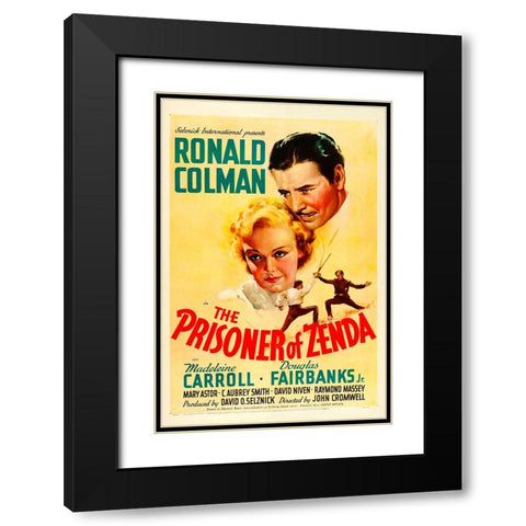 The Prisoner of Zenda-1937 Black Modern Wood Framed Art Print with Double Matting by Vintage Hollywood Archive