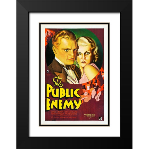 The Public Enemy-1931 Black Modern Wood Framed Art Print with Double Matting by Vintage Hollywood Archive