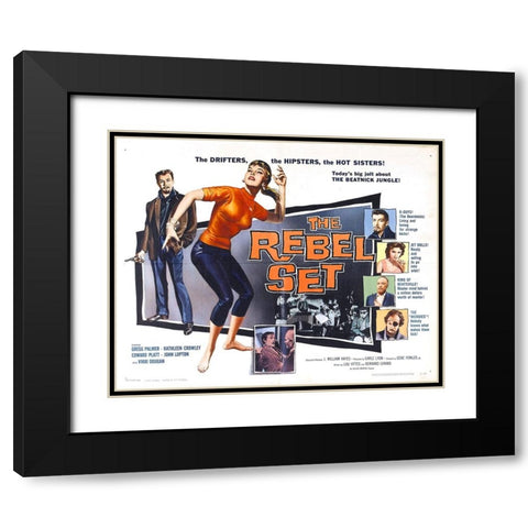 The Rebel Set-1959 Black Modern Wood Framed Art Print with Double Matting by Vintage Hollywood Archive