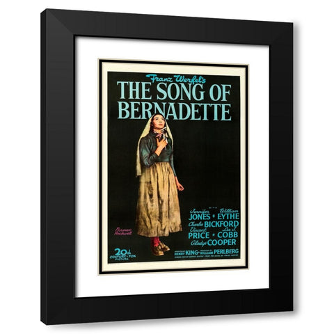 The Song of Bernadette-1946 Black Modern Wood Framed Art Print with Double Matting by Vintage Hollywood Archive