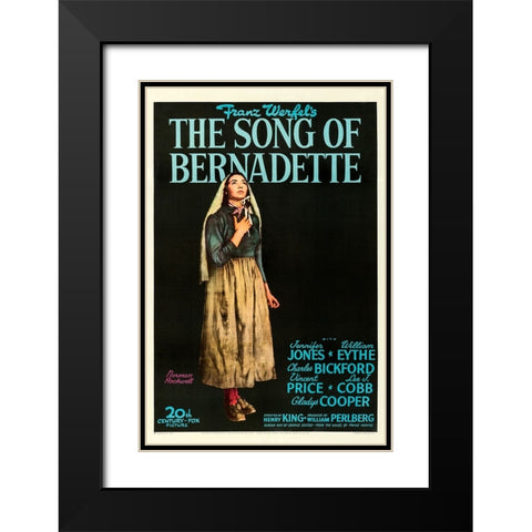 The Song of Bernadette-1946 Black Modern Wood Framed Art Print with Double Matting by Vintage Hollywood Archive