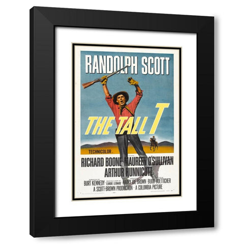 The Tall T-1957 Black Modern Wood Framed Art Print with Double Matting by Vintage Hollywood Archive