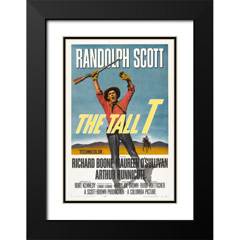 The Tall T-1957 Black Modern Wood Framed Art Print with Double Matting by Vintage Hollywood Archive