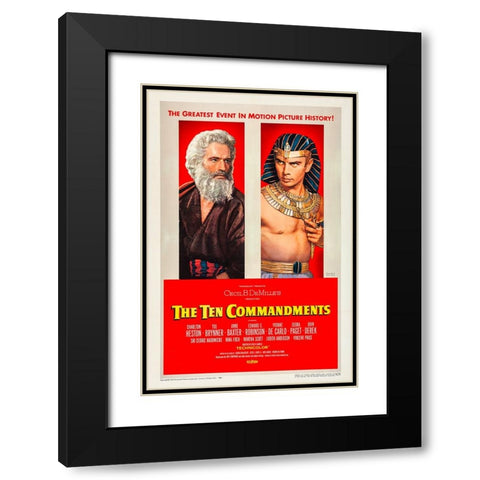 The Ten Commandments-1956 Black Modern Wood Framed Art Print with Double Matting by Vintage Hollywood Archive