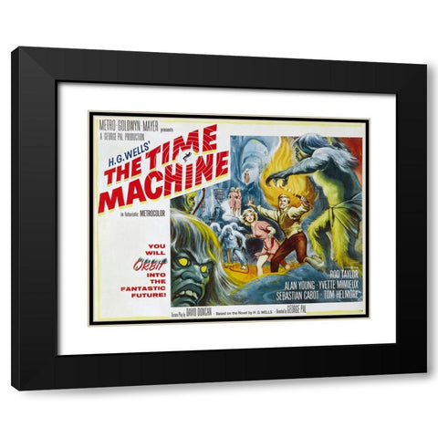 The Time Machine-1960 Black Modern Wood Framed Art Print with Double Matting by Vintage Hollywood Archive