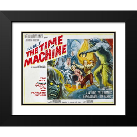 The Time Machine-1960 Black Modern Wood Framed Art Print with Double Matting by Vintage Hollywood Archive