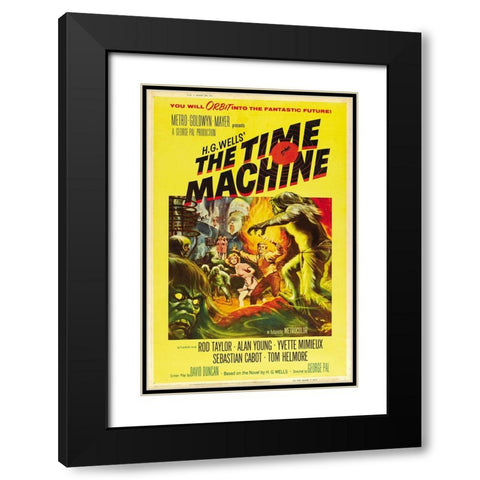 The Time Machine-1960 Black Modern Wood Framed Art Print with Double Matting by Vintage Hollywood Archive