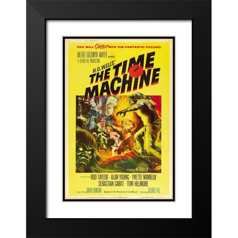 The Time Machine-1960 Black Modern Wood Framed Art Print with Double Matting by Vintage Hollywood Archive