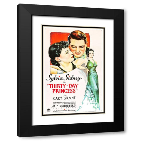Thirty Day Princess-1934 Black Modern Wood Framed Art Print with Double Matting by Vintage Hollywood Archive