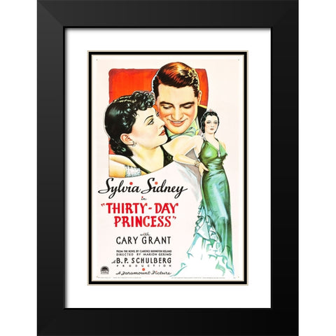 Thirty Day Princess-1934 Black Modern Wood Framed Art Print with Double Matting by Vintage Hollywood Archive