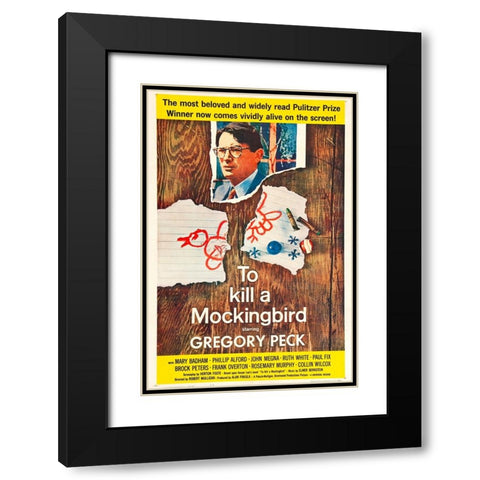 To Kill a Mockingbird-1963 Black Modern Wood Framed Art Print with Double Matting by Vintage Hollywood Archive