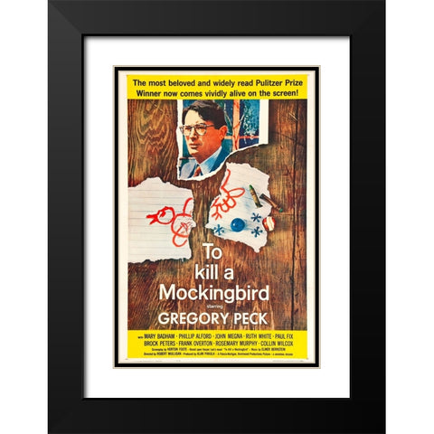 To Kill a Mockingbird-1963 Black Modern Wood Framed Art Print with Double Matting by Vintage Hollywood Archive